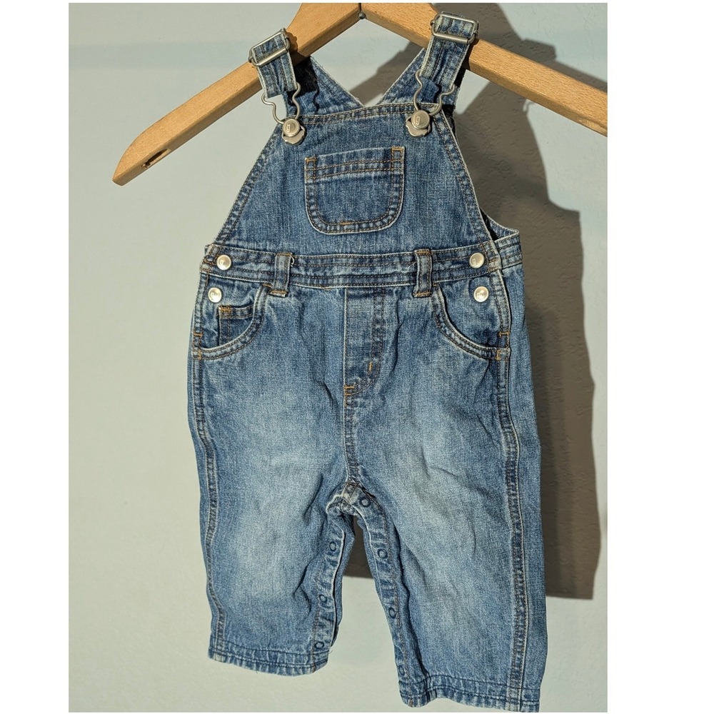 Gymboree Baby Denim Overalls Medium Wash Blue 100% Cotton 3-6 Months